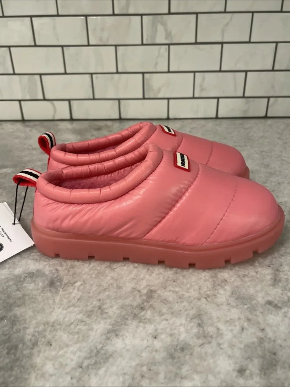 Hunter Cody Mules Size 4 Youth Big Girl Pink Insulated Waterproof Shoes New Tags
